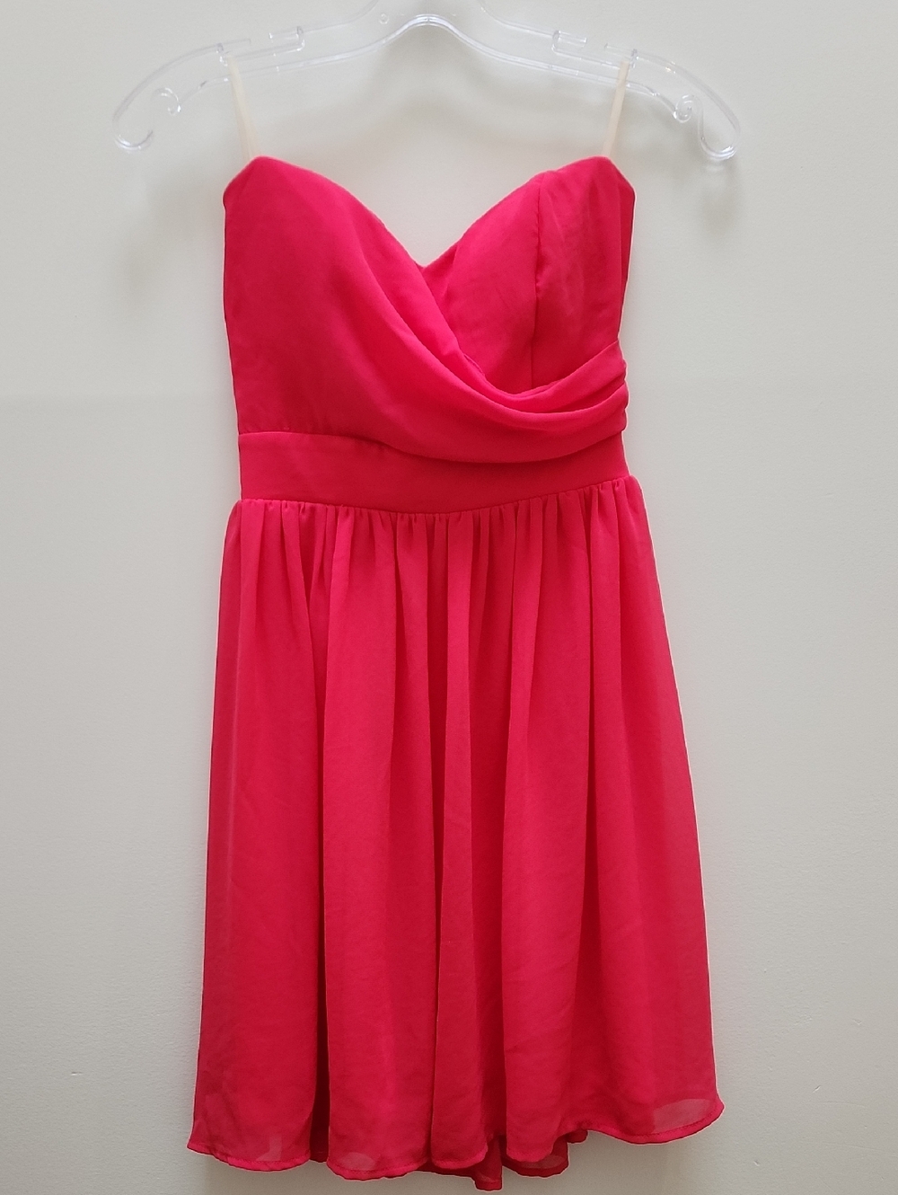 Guess Hot Pink Strapless Sweetheart Dress